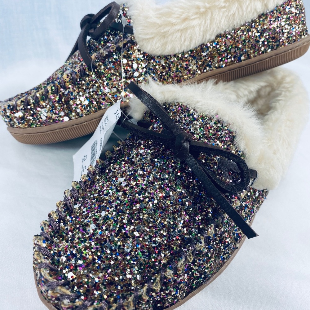 J.Crew glitter shoes/slippers